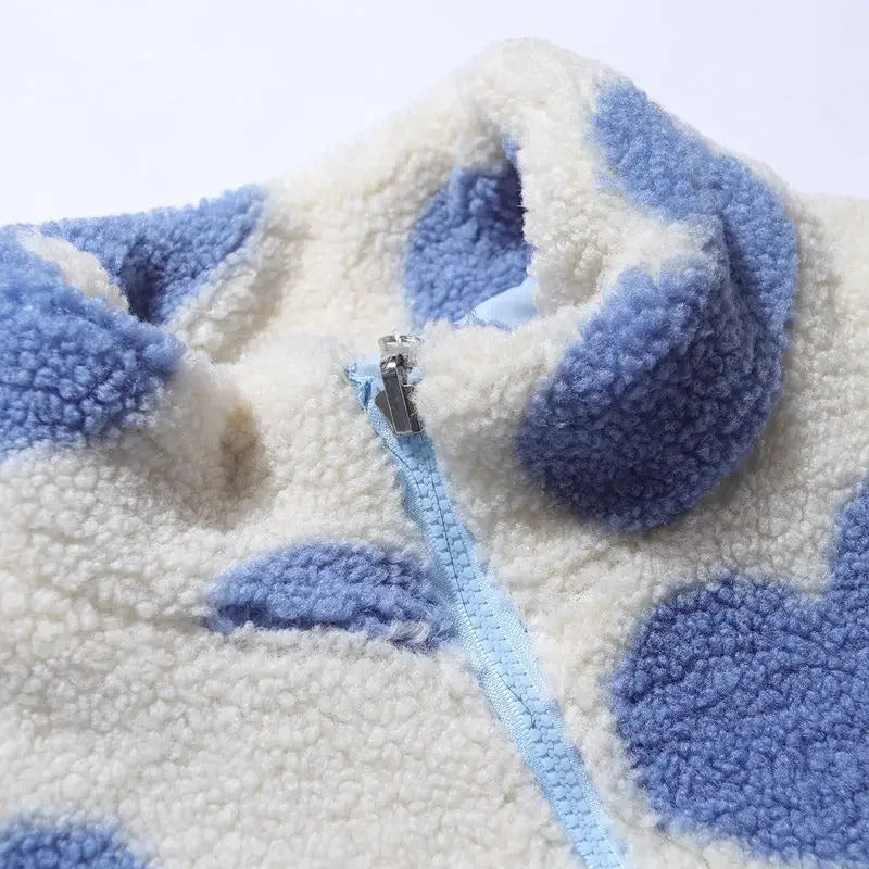 מעיל דו-צדדי עם לבבות - אנלי